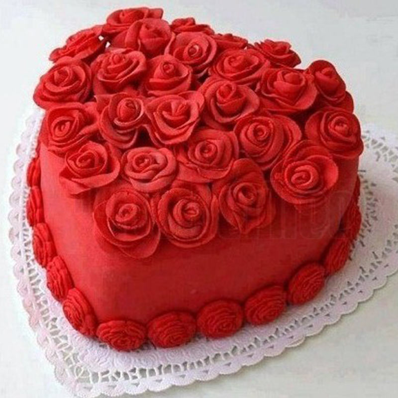 Sweet Red Heart Shape Cake | Buy Heart Shape Cake Online