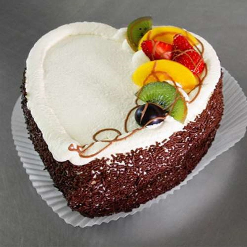 Heart shape Fresh Fruit Cake -1.5 Kg - send BRANDED CAKES to India,  Hyderabad | Us2guntur