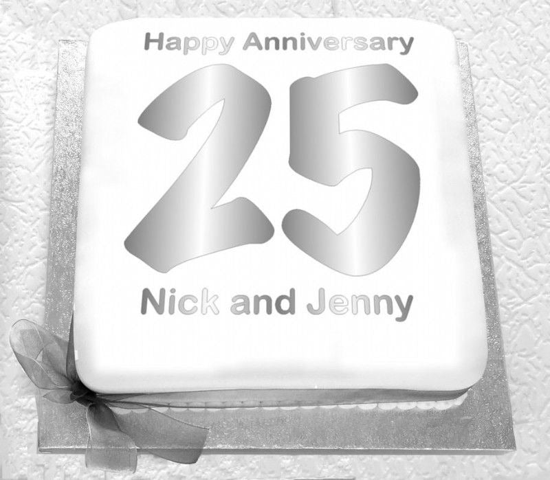 25Th Wedding Anniversary - Silver Anniversary - CakeCentral.com