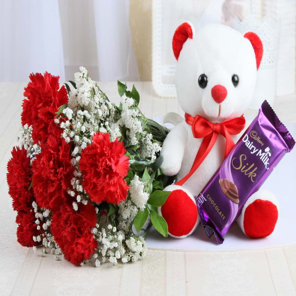 chocolate bouquet with teddy bear