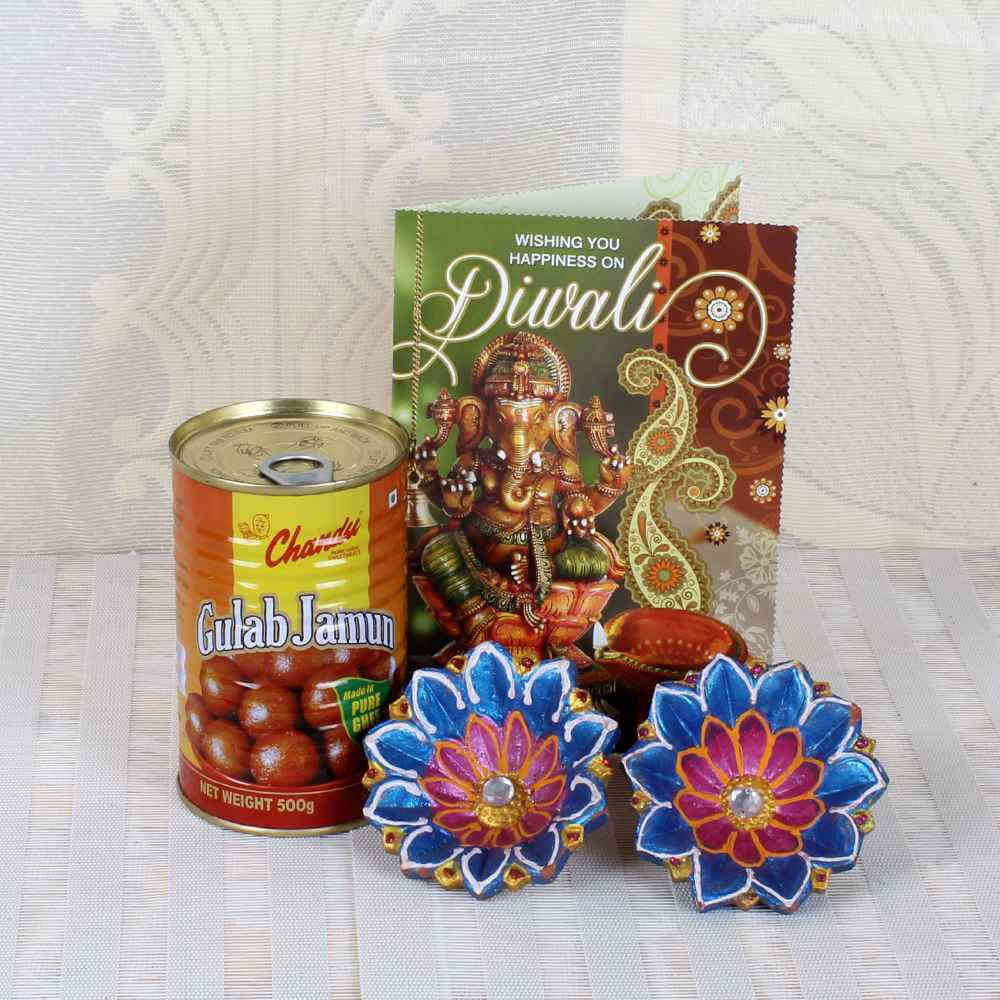 Dessert Drama Premium Sweet Gift Box Gulab Jamun tin box (500 g), Besan  Laddu (200 g),