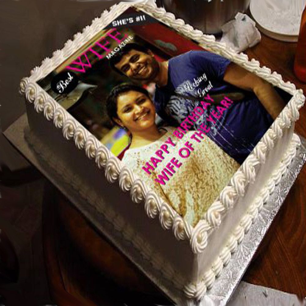 Buy Square shape Photo Cake Online at Best Price | Od