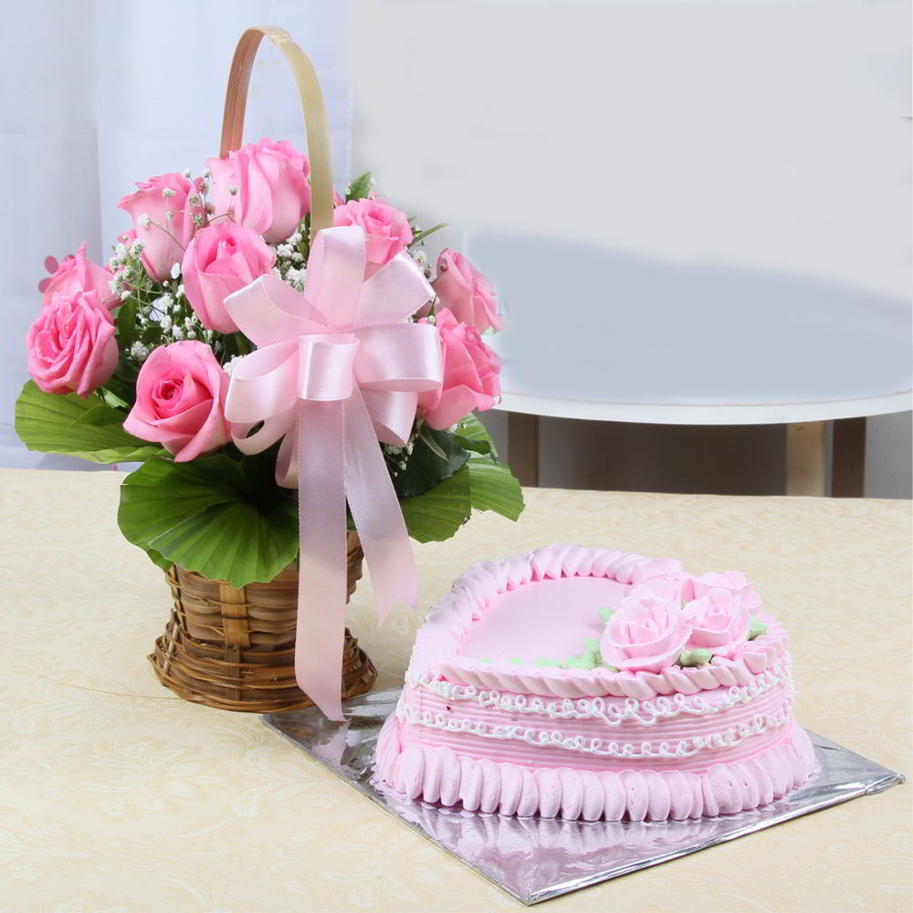 Floral Basketweave Cake - Wilton